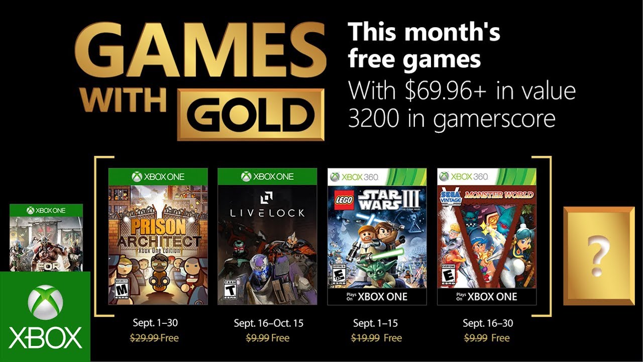 Xbox Live Gold Septiembre Juegos Juguetes y Coleccionables