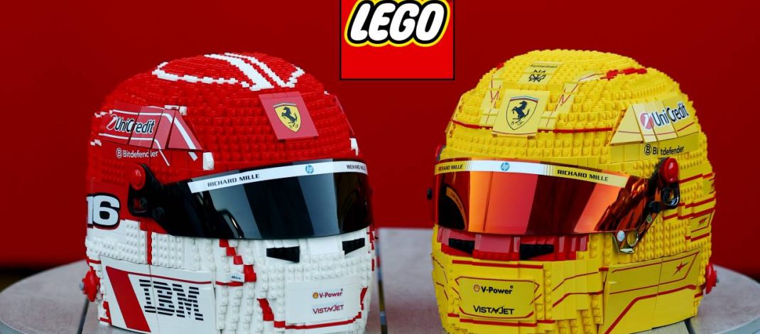 La F1 en LEGO: Cascos y minifiguras de Charles Leclerc y Lewis Hamilton