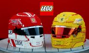 La F1 en LEGO: Cascos y minifiguras de Charles Leclerc y Lewis Hamilton